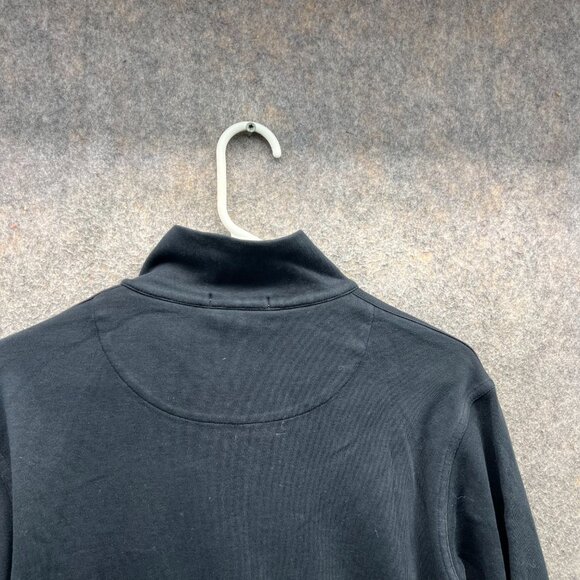 Burberry Pullover Men Medium Black Half Zip Long Sleeve Embroidery Sweater - Picture 3 of 12